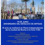 HOY : Acto en Plaza Independencia de Rocha y Jura de la Bandera en Primaria y Secundaria